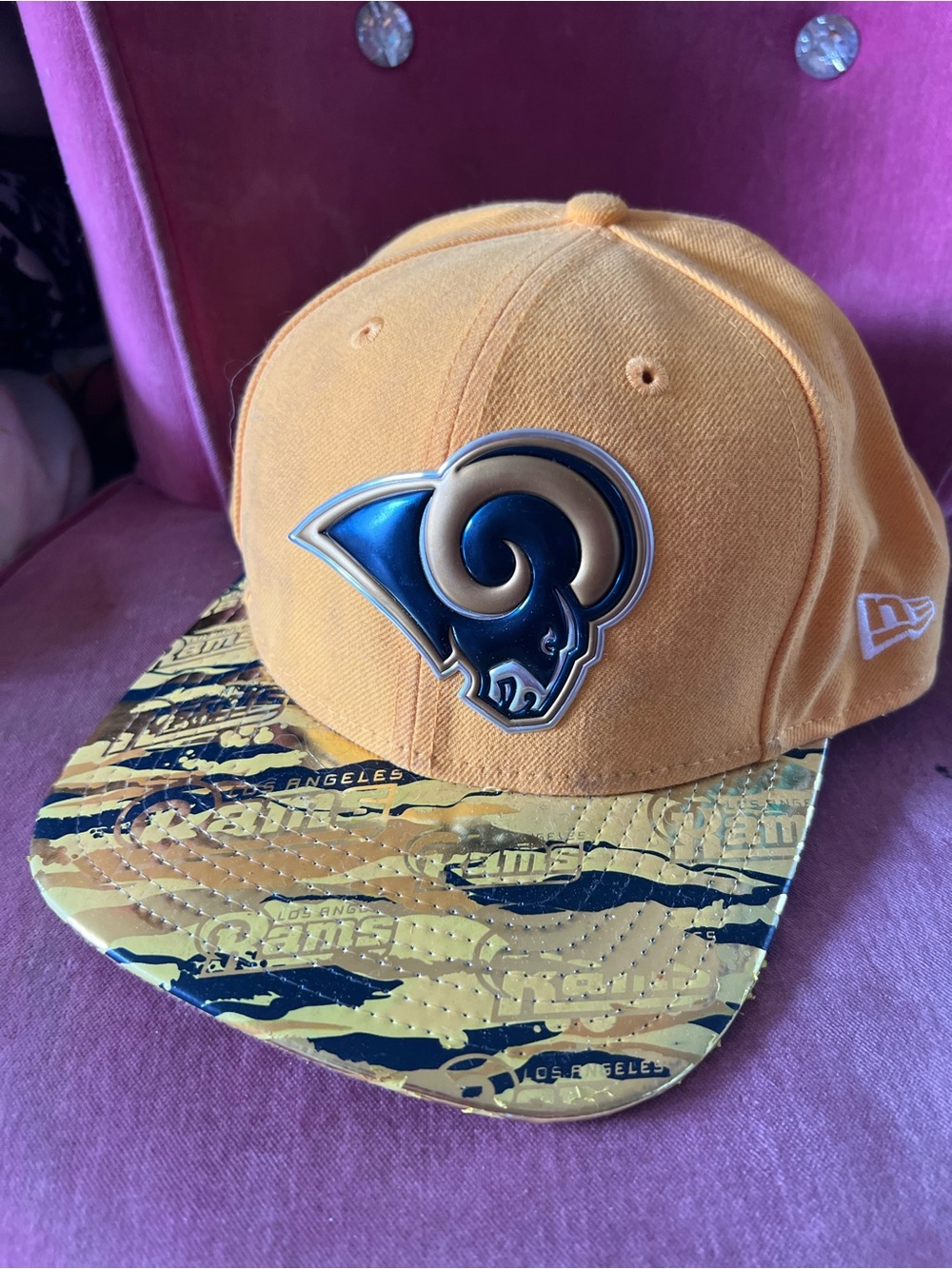 9FIFTY Rams Yellow & Gray Snapback Hat - NFL Logo